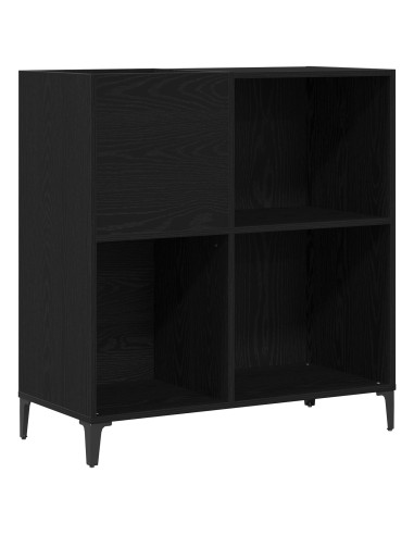 Mobile porta vinili Rovere Nero 84,5 x 38 x 89 cm