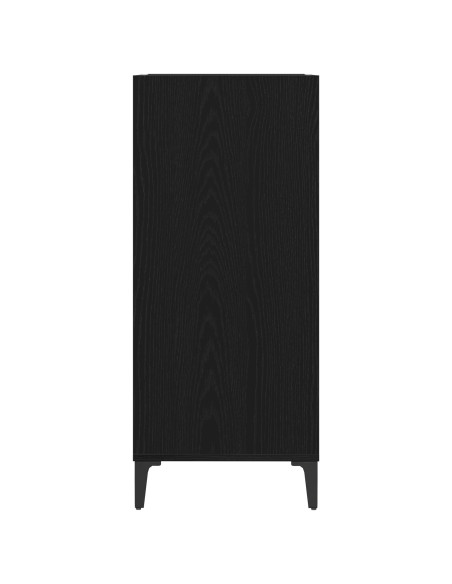 Armadio per dischi  Nero Rovere 84,5x38x89 cm Legno ingegnerizzato