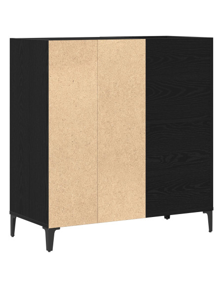 Armadio per dischi  Nero Rovere 84,5x38x89 cm Legno ingegnerizzato