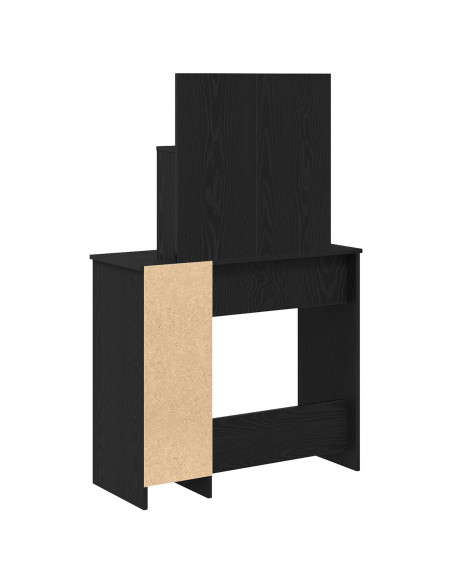 Tavolo da Trucco con cassetto Rovere Nero 86,5 x 35 x 136 cm