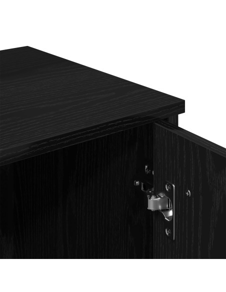 Tavolo da Trucco con cassetto Rovere Nero 86,5 x 35 x 136 cm