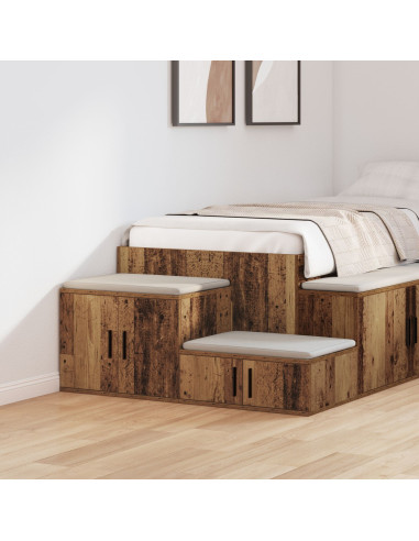 Armadio 2 pcs Legno vecchio 108 x 41 x 40 cm Legno multistrato