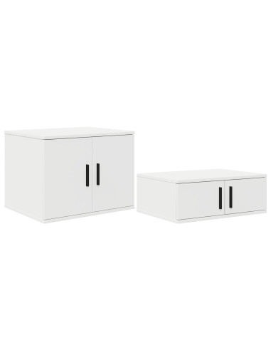 Armadio 2 pcs Bianco 103 x 41 x 40 cm Legno multistrato