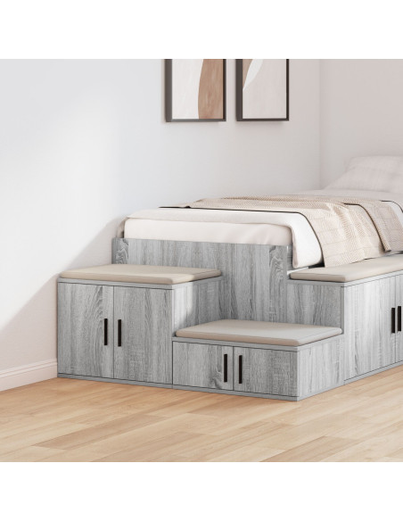 Armadio 2 pcs Grigio Sonoma 103 x 41 x 40 cm Legno multistrato