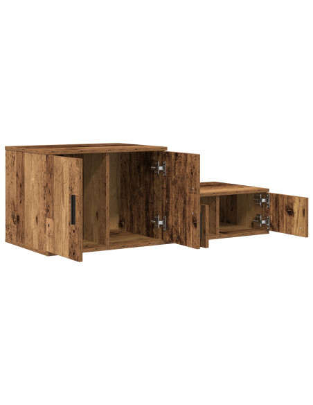 Armadio 2 pcs Legno vecchio 103 x 41 x 40 cm Legno multistrato