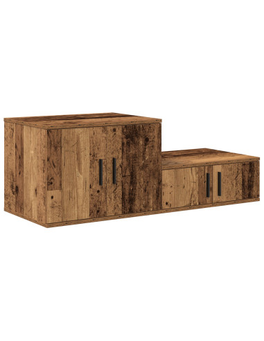 Armadio 2 pcs Legno vecchio 103 x 41 x 40 cm Legno multistrato