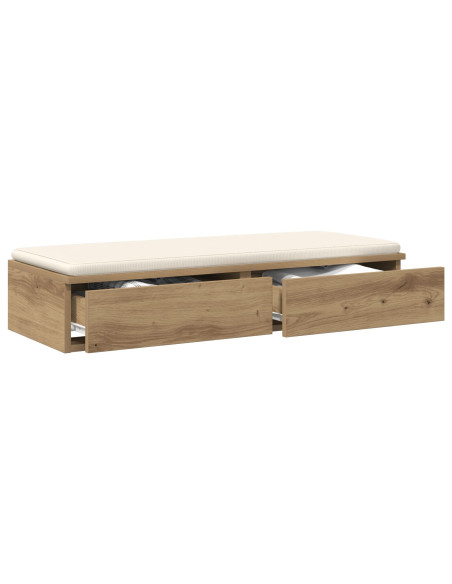 Contenitori per Letto  in Rovere Artigianale 100x36,5x16,5 cm in Legno Ingegnerizzato