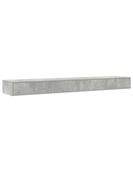 Cassetti per Letto  Grigio Cemento 200x36,5x16,5 cm Legno ingegnerizzato