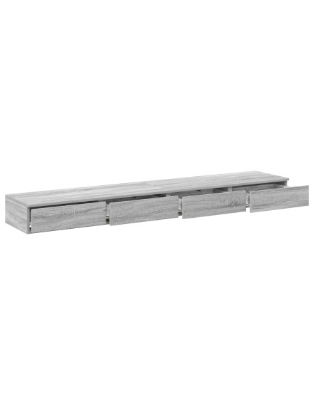 Cassetti per Letto Grigio Sonoma 200x36,5x16,5 cm Legno Ingenerizzato