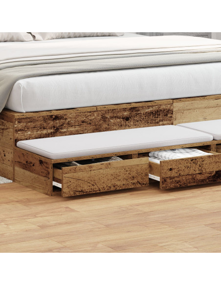 Cassetti Letto Legno Vecchio 200x36,5x16,5 cm Legno Ingegnerizzato