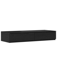 Cassetti per letto con cassetto Rovere Nero 90 x 36,5 x 16,5 cm 2