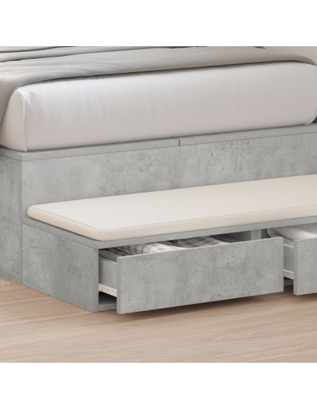 Cassetti per letto  grigio cemento 90x36,5x16,5 cm in legno ingegnerizzato