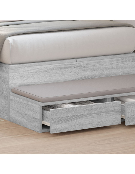Cassetti per letto  Grigio Sonoma 90x36,5x16,5 cm in legno ingegnerizzato