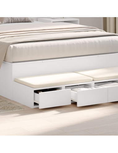 Cassetti per letto con cassetto Bianco 120 x 36,5 x 16,5 cm