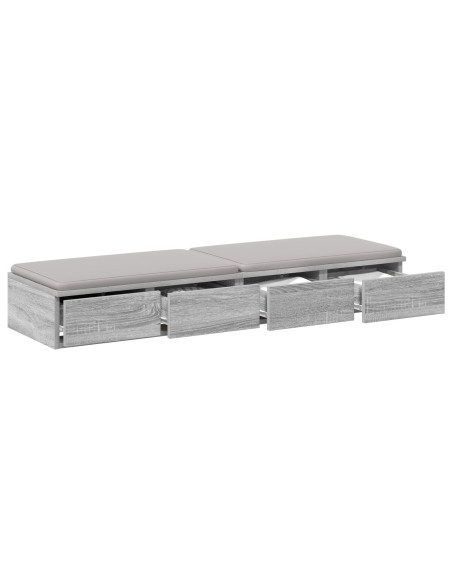Cassetti per Letto Grigio Sonoma 120x36,5x16,5 cm Legno Ingegnerizzato