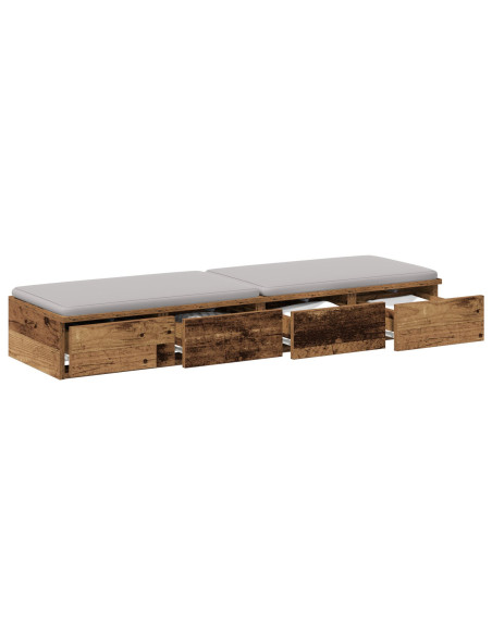 Cassetti Letto Legno Vecchio 120x36,5x16,5 cm Legno Ingegnerizzato