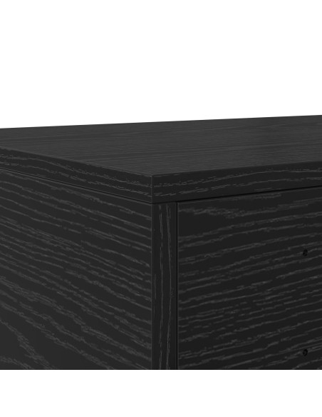 Cassetti per letto  neri 140x36,5x16,5 cm in legno ingegnerizzato