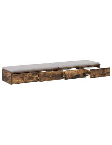 Cassetti per letto Rovere fumé 140 x 36,5 x 16,5 cm