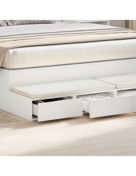 Cassetti per letto con cassetto Bianco 150 x 36,5 x 16,5 cm