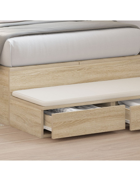 Cassetti per letto  Rovere Sonoma 75x36,5x16,5 cm in legno ingegnerizzato