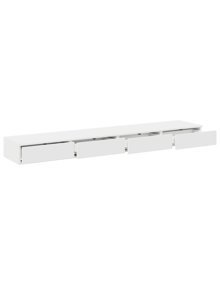 Cassetti per letto  bianchi 180x36,5x16,5 cm in legno ingegnerizzato