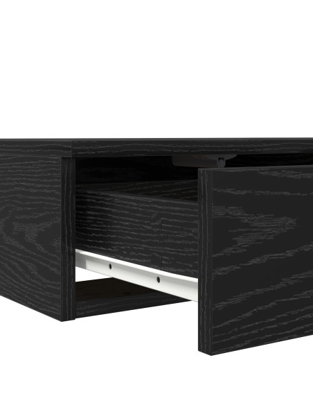 Cassetti per letto  neri 180x36,5x16,5 cm in legno ingegnerizzato