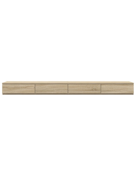 Cassetti per Letto  Rovere Sonoma 180x36,5x16,5 cm in Legno Ingegnerizzato