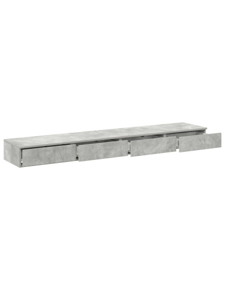 Cassetti per Letto Grigio Cemento 180x36,5x16,5 cm Legno Ingegnerizzato