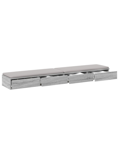 Cassetti per Letto Grigio Sonoma 180x36,5x16,5 cm in Legno Ingegnerizzato
