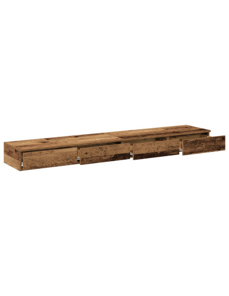 Cassetti per letti  in legno vecchio 180x36,5x16,5 cm in legno ingegnerizzato