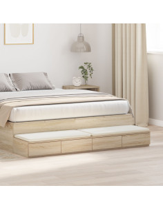 Cassetti per letto Rovere Sonoma 135 x 36,5 x 16,5 cm 2