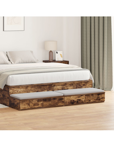 Cassetti per letto Rovere fumé 135 x 36,5 x 16,5 cm