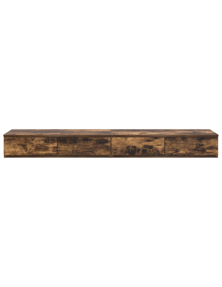 Cassetti per letto  Rovere affumicato 135x36,5x16,5 cm in legno ingegnerizzato