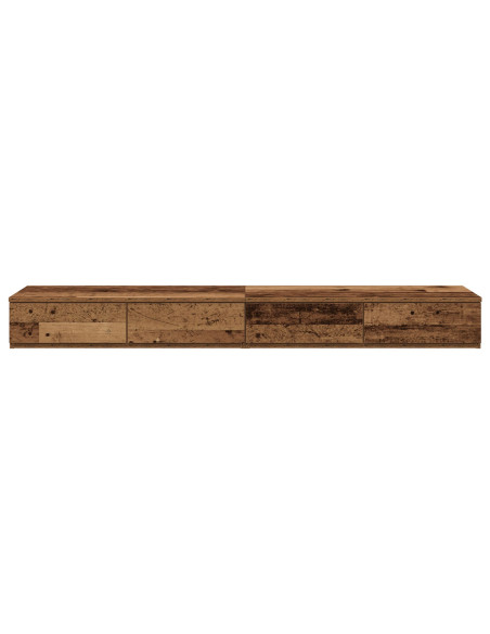 Cassetti per letto  in legno vecchio 135x36,5x16,5 cm in legno ingegnerizzato