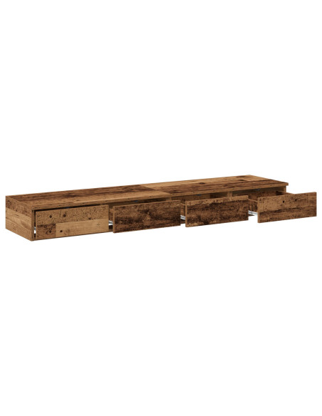Cassetti per letto  in legno vecchio 135x36,5x16,5 cm in legno ingegnerizzato