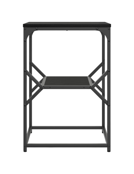 Tavolino  Nero Rovere 41x40x60 cm Legno ingegnerizzato