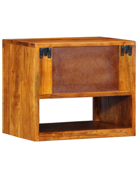 Comodini 2 pezzi 40x35x35 cm Legno massello di acacia