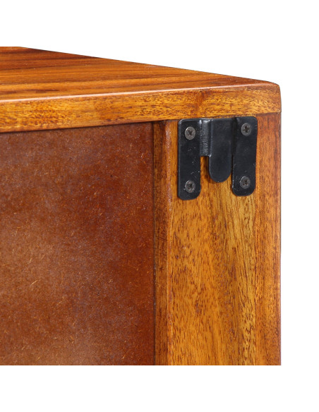 Comodini 2 pezzi 40x35x35 cm Legno massello di acacia
