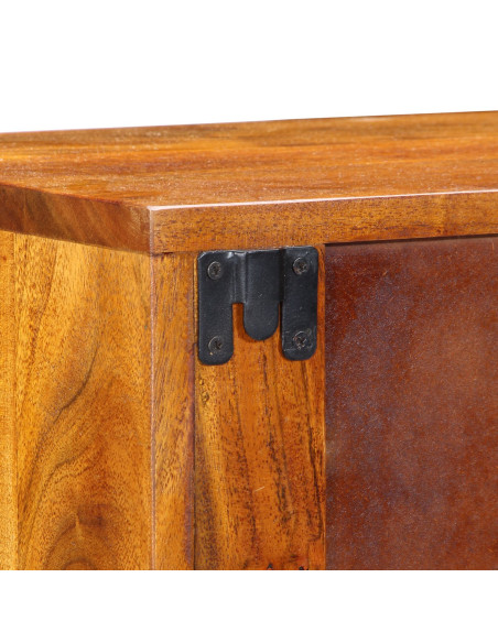 Cabinetti da notte  2 pz 35x30x22 cm in legno massello di acacia