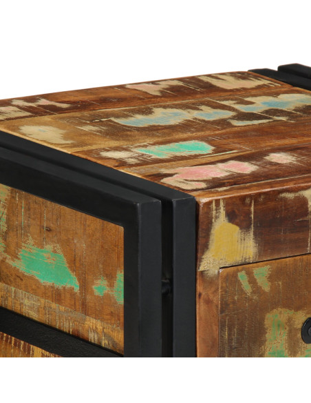 Comodini 2 pezzi 40x35x50 cm in Legno Massello Riciclato
