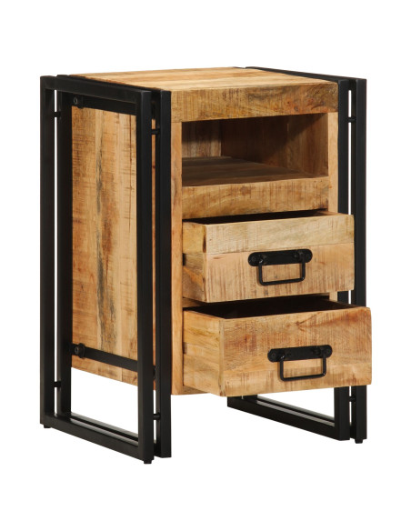 Comodino  40x40x59 cm in legno massello di mango