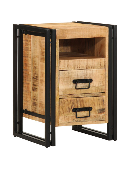 Comodino  40x40x59 cm in legno massello di mango