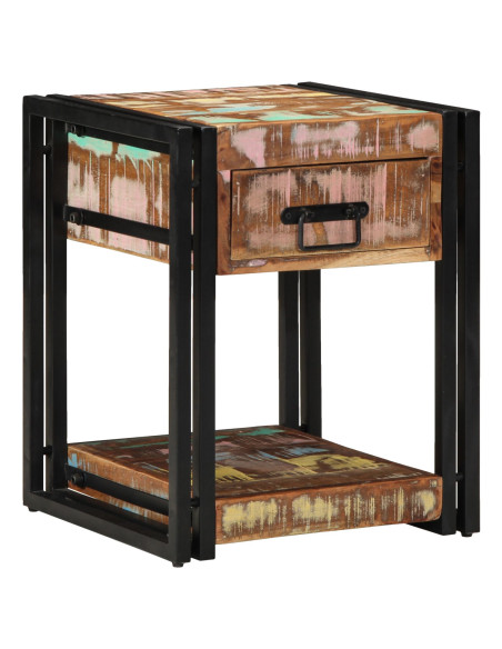 Comodino  40x40x50 cm in legno massello riciclato