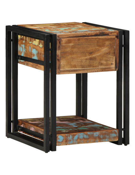 Comodino  40x40x50 cm in legno massello riciclato