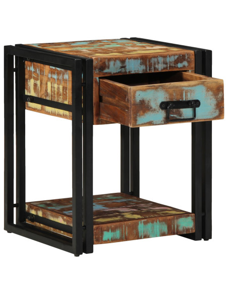 Armadio da Notte con cassetto 2 pcs Multicolore 40 x 40 x 50 cm