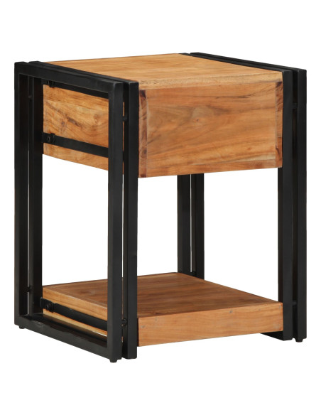 Comodino  40x40x50 cm in legno massello di acacia