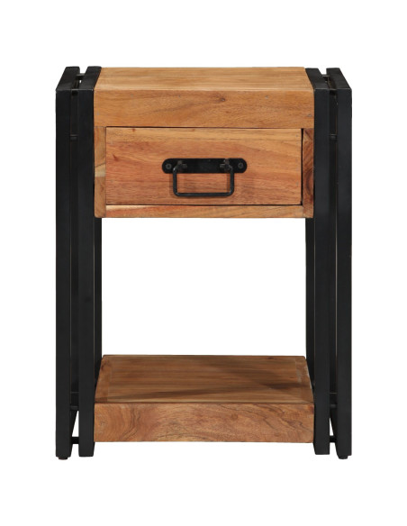 Comodino  40x40x50 cm in legno massello di acacia