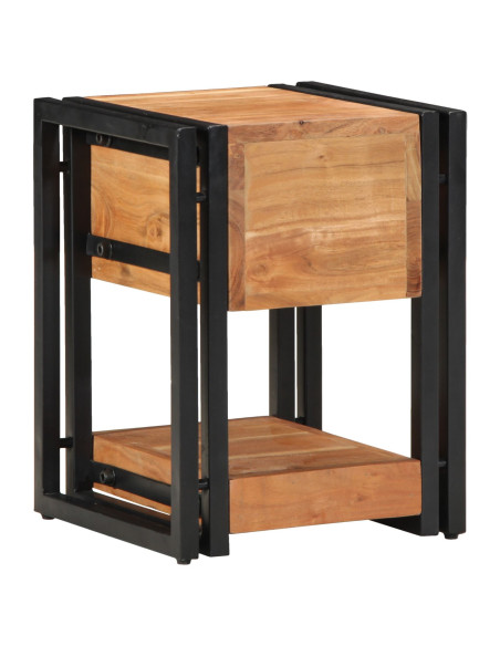 Comodino  30x30x40 cm in legno massello di acacia