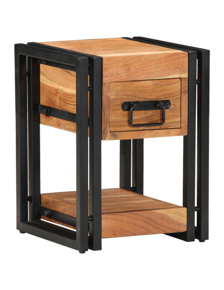 Comodino  30x30x40 cm in legno massello di acacia