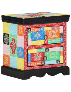 Armadio da Notte con cassetto Multicolore 40 x 35 x 45 cm 2